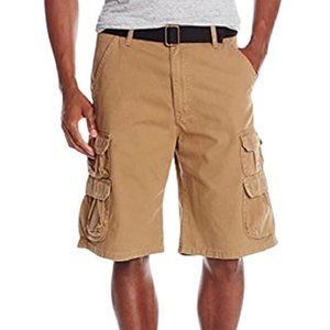 NWT Wrangler Authentics Men’s Premium Twill Cargo Short, Acorn Twill, 38